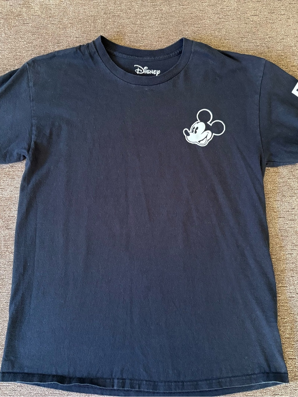 Disney x Neff Mickey Mouse No Worries Black Graphic T-Shirt Mens Large